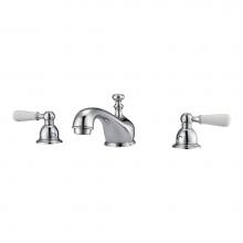 Barclay LFW100-PL-CP - Marsala 8''cc Lav Faucet, withHoses,Porcelain Lever Hdls, CP