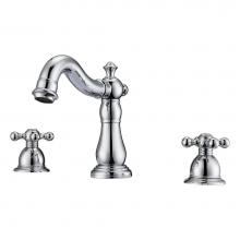 Barclay LFW104-MC-CP - Aldora 8''cc Lav Faucet, IncldsHoses, Metal Cross Handles, CP