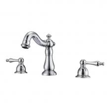 Barclay LFW104-ML-CP - Aldora 8''cc Lav Faucet, IncldsHoses, Metal Lever Handles, CP