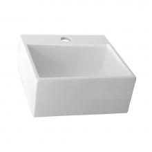 Barclay 4-381WH - Mini Nova Above Counter Basin  One Hole, White