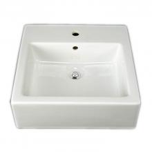 Barclay 4-468WH - Patricia Square Vessel, 8''cc,  White