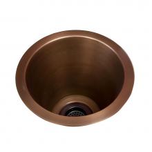 Barclay PSCSB3000-SAC - Sykes 12'' Deep Copper Bar Sink w Flat Bottom, SAC