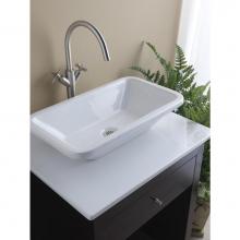 Barclay 4-640WH - Santa Fe Above Counter Basin,  Fully Glazed, White