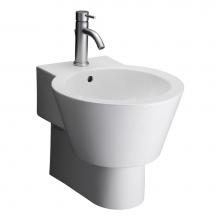 Barclay B/3-821WH - Shino Fire Clay Basin, One-Hole, White