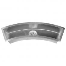 Barclay TSSSB2118-SS - Wolcott 33'' Zero Radius SS Curved Trough Sink, 16 Gauge