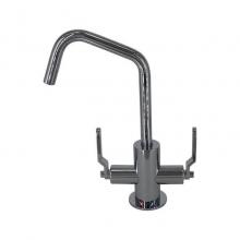 Mountain Plumbing MT1821-NLIH/CPB - Hot & Cold Water Faucet with Contemporary Round Body & Industrial Lever Handles (120°