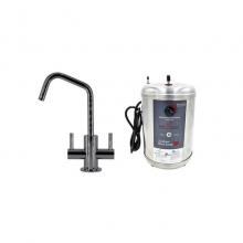 Mountain Plumbing MT1821DIY-NL/CPB - Hot & Cold Water Faucet with Contemporary Round Body & Handles (120° Spout) & Lit