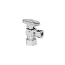 Mountain Plumbing MT403-NL/BRS - Brass Oval Handle with 1/4 Turn Ball Valve - Lead Free - Angle (1/2'' Compression)