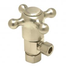 Mountain Plumbing MT4003X-NL/CPB - Brass Cross Handle with 1/4 Turn Ceramic Disc Cartridge Valve - Lead Free - Angle (1/2''