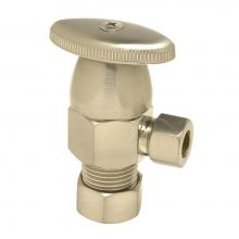 Mountain Plumbing MT6003-NL/CPB - Brass Oval Handle with 1/4 Turn Ceramic Disc Cartridge Valve - Lead Free - Angle (1/2''