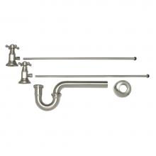 Mountain Plumbing MT8103-NL/CPB - Lavatory Supply Kit - Brass Deluxe Cross Handle with 1/4 Turn Ceramic Disc Cartridge Valve (MT4004