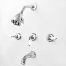 Sigma 1.322533DT.26W - 3200 Venezia 3 Valve Tub & Deluxe Shower___Trim Only W/ White Carrara Marble