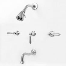 Sigma 1.355933T.26 - 3 Valve Tub & Shower Set TRIM (Includes HAF and Wall Tub Spout) MONTE CARLO CHROME .26