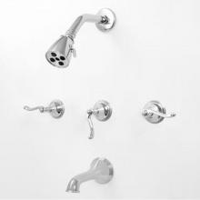 Sigma 1.400533T.26 - 3 Valve Tub & Shower Set TRIM (Includes HAF and Wall Tub Spout) CHARLOTTE ELITE CHROME .26