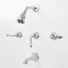 Sigma 1.808133T.26 - 3 Valve Tub & Shower Set TRIM (Includes HAF and Wall Tub Spout) HOUSTON CHROME .26