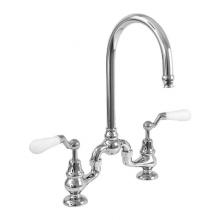 Sigma 7.57482030.26 - Sancerre Bridge Kitchen/Bar Faucet with 482 Offset Lever in Polished Chrome