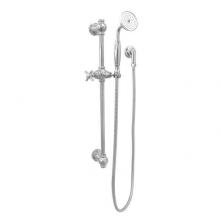 Sigma 78.157.253.23 - Wallmount Handshower Set w/Waterway and Slidebar and 157 Cross Handle in Brushed Bronze PVD