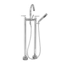 Sigma 1.0049520T.G4 - Contemporary Floormount Tub Filler W/Handshower W/Polaris Ii___Trim Only