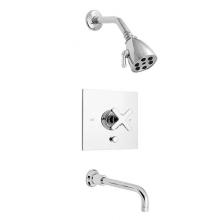 Sigma 1.313968T.26 - Pressure Balanced Tub & Shower Set Trim (Includes Haf And Wall Tub Spout) Tribeca X Chrome .26