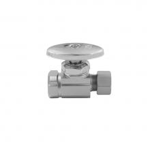 Jaclo 590-PCH - Multi Turn Straight Pattern 3/8'' IPS x 3/8'' O.D. Supply Valve with Oval Hand