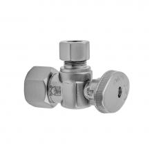 Jaclo 615-8-PCH - Quarter Turn Angle Pattern 3/8'' IPS x 3/8'' O.D. Supply Valve with Oval Handl