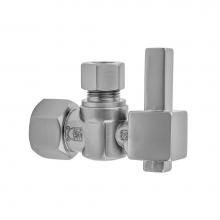 Jaclo 616-6-PCH - Quarter Turn Angle Pattern 1/2'' IPS x 3/8'' O.D. Supply Valve with Square Lev