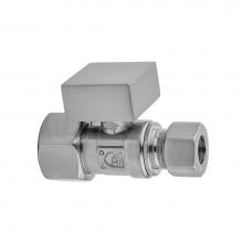 Jaclo 619-7-PCH - Quarter Turn Straight Pattern 1/2'' IPS x 3/8'' O.D. Supply Valve with Square