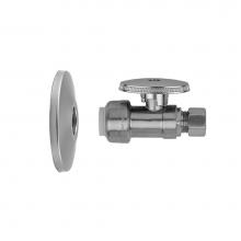 Jaclo 639PF-KIT-PCH - Quarter Turn Straight Pattern 1/2'' Push Fit x 3/8'' O.D. Supply Valve with Es