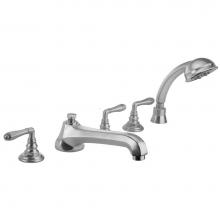 Jaclo 6970-T674-S-488-TRIM-RG - Westfield Roman Tub Set with Low Spout and Lever Handles and Straight Handshower