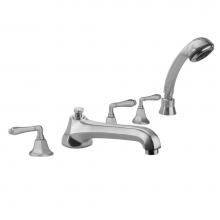 Jaclo 6970-T684-S-423-TRIM-RG - Astor Roman Tub Set with Low Spout and Smooth Lever Handles and Straight Handshower