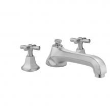 Jaclo 6970-T686-TRIM-PCH - Astor Roman Tub Set with Low Spout and Hex Cross Handles