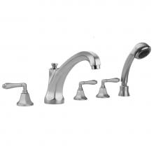 Jaclo 6972-T684-S-423-TRIM-RG - Astor Roman Tub Set with High Spout and Smooth Lever Handles and Straight Handshower