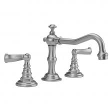 Jaclo 7830-T667-836-PCH - Roaring 20''s Faucet with Ribbon Lever Handles and Fully Polished and Plated Pop-Up Drai