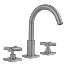 Jaclo 8881-TSQ462-0.5-PCH - Uptown Contempo Faucet with Square Escutcheons & Contempo Hub Base Cross Handles- 0.5 GPM