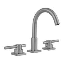 Jaclo 8881-TSQ638-PCH - Uptown Contempo Faucet with Square Escutcheons & Low Peg Lever Handles