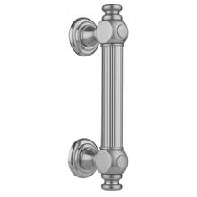 Jaclo H61-FM-18-PCH - 18'' H61 Reeded with End Caps Front Mount Shower Door Pull