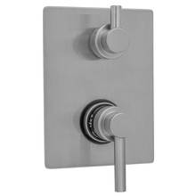 Jaclo T7533-TRIM-PCH - Rectangle Plate with Contempo Low Lever Thermostatic Valve with Contempo Short Peg Built-in 2-Way