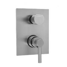 Jaclo T7572-TRIM-ULB - Rectangle Plate with Contempo Low Lever Thermostatic Valve with Thumb Built-in 2-Way Or 3-Way Dive