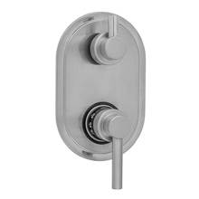 Jaclo T8533-TRIM-PCH - Oval Plate with Contempo Low Lever Thermostatic Valve with Short Peg Lever Built-in 2-Way Or 3-Way