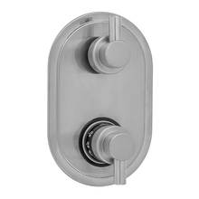 Jaclo T8534-TRIM-PCH - Oval Plate with Contempo Short Peg Lever Thermostatic Valve with Short Peg Lever Built-in 2-Way Or