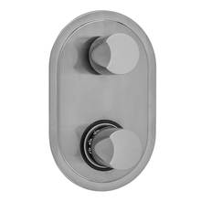 Jaclo T8537-TRIM-PCH - Oval Plate with Thumb Thermostatic Valve with Thumb Built-in 2-Way Or 3-Way Diverter/Volume Contro