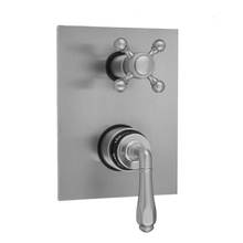 Jaclo T8574-TRIM-ULB - Rectangle Plate with Smooth Lever Thermostatic Valve with Ball Cross Built-in 2-Way Or 3-Way Diver