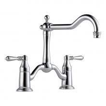 Brizo 62436LF-PC - Tresa: Two Handle Bridge Kitchen Faucet