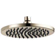 Brizo 81375-PN-2.5 - Universal Showering 8'' Linear Round Single-Function Raincan Shower Head - 2.5 GPM