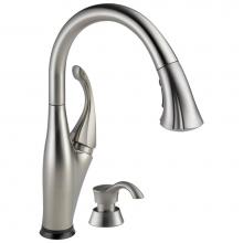 Delta Faucet 9192T-SSSD-DST - Addison™ Single Handle Pull-Down Kitchen Faucet with Touch2O® Technology and Soap Dispenser