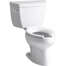 KOHLER 3505-SS-0 - Wellworth® Classic Two-piece elongated 1.6 gpf toilet w/left-hand trip lever and antimicrobia