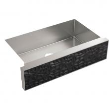 KOHLER 22569-NA22574-NM - KOHLER Tailor Large Single Basin Stainless Steel Sink with Carved Stone Insert