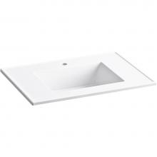 KOHLER 2779-1-0 - Ceramic/Impressions® 31'' rectangular vanity-top bathroom sink with single faucet h