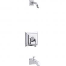 KOHLER TLS461-4S-CP - Memoirs® Stately Rite-Temp® bath and shower trim set with lever handle and spout, less s