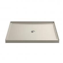 KOHLER 8648-G9 - Reply 48-in x 42-in Single-Threshold Shower Base with Center Drain, Sandbar